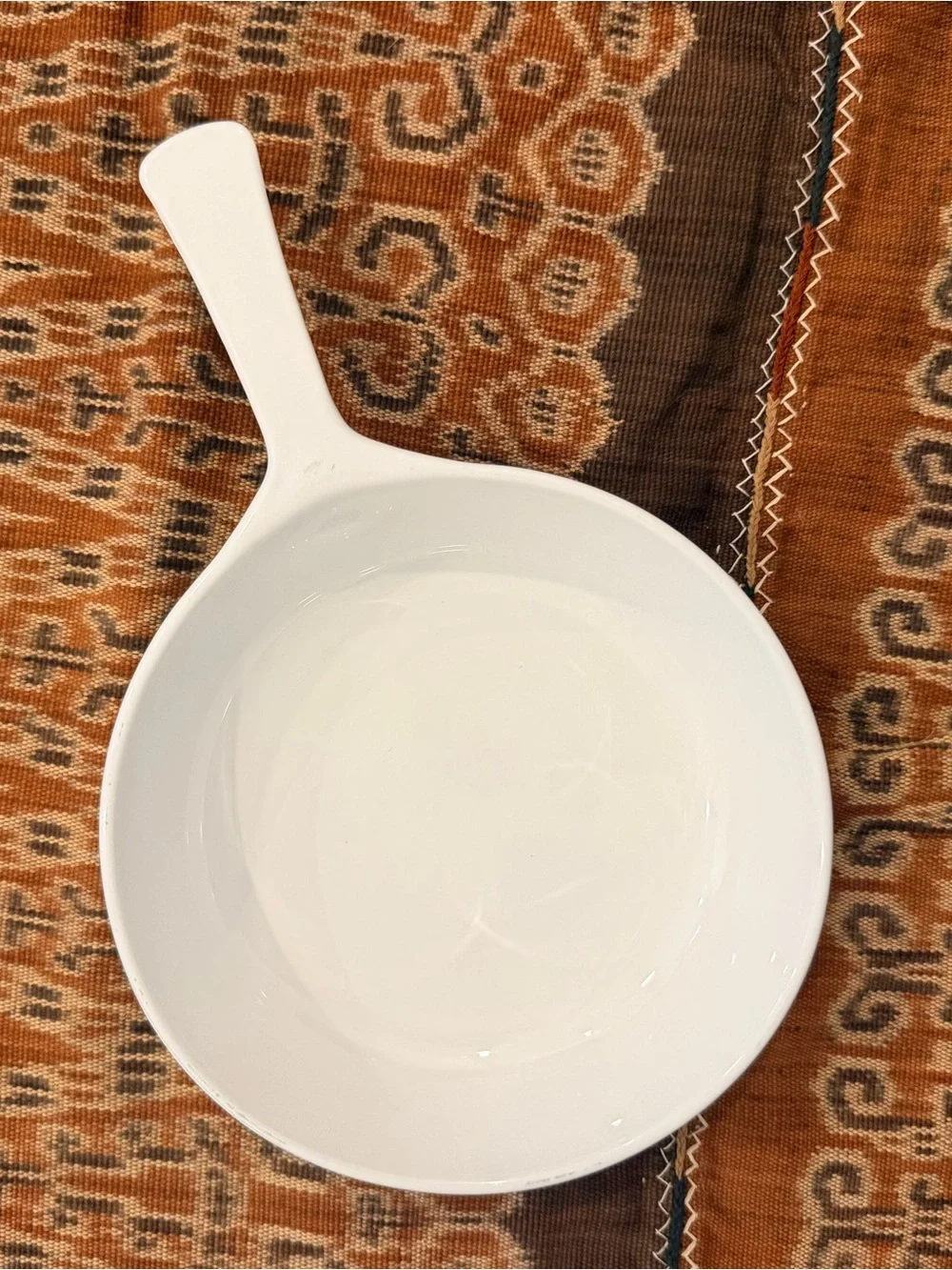 Corningware White Skillet with Blue Floral Cornflower Pattern and handle Vintage